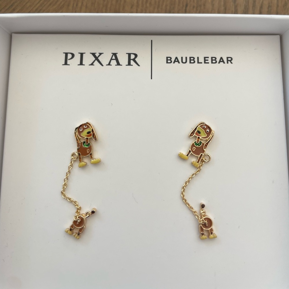 BAUBLEBAR X DISNEY PIXAR Earrings Toy Story Slinky Dog Gold-Toned NIB 🩷